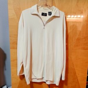 Men's Vintage J. Riggings Sportswear Cream Quarter Zip Pullover size lar…